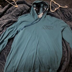 Blue/teal thin Nike hoodie